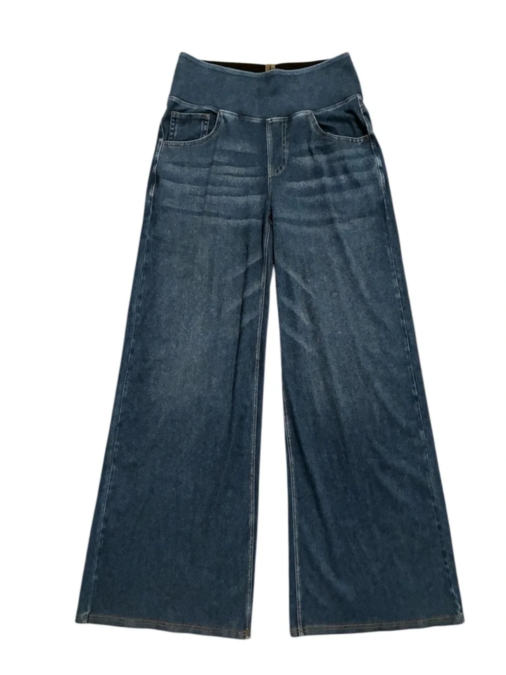HALARA Jeans Women’s S Blue Flex Denim Wide-Leg High-Rise NEW WITH TAGS! - Picture 4 of 10